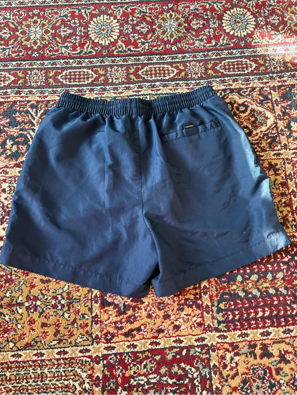 Calvin Klein Men's Dark Navy Swim Shorts with Drawstring